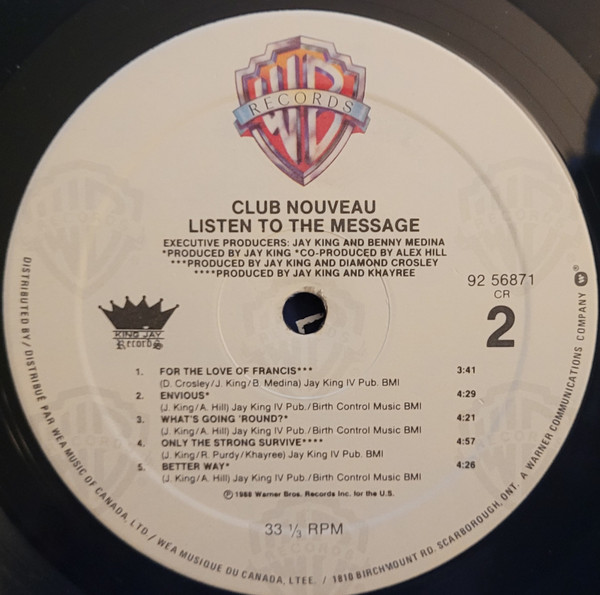 Club Nouveau - Listen To The Message (LP, Album) (Mint (M)) - Image 4