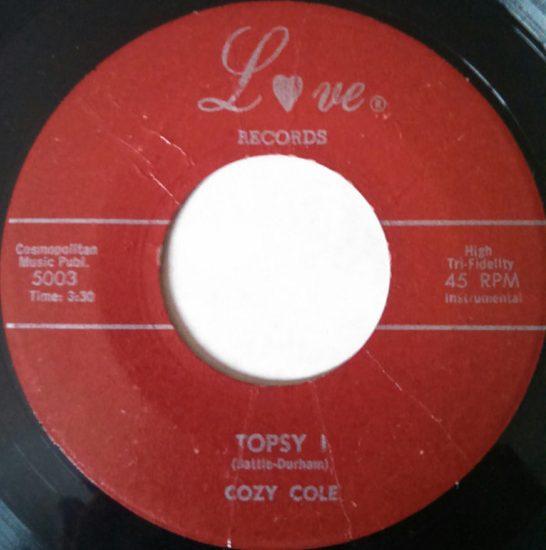 Cozy Cole - Topsy (7", Mono, Styrene, Mon) (Very Good (VG))