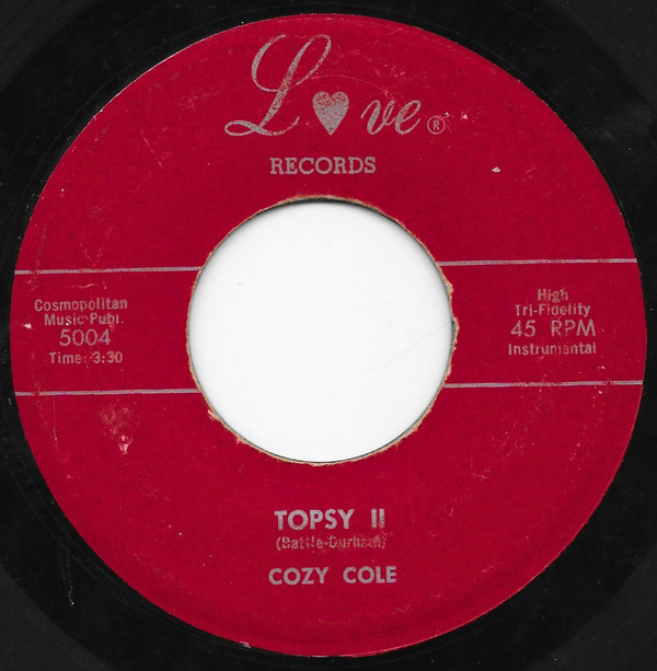 Cozy Cole - Topsy (7", Mono, Styrene, Mon) (Very Good (VG)) - Image 2