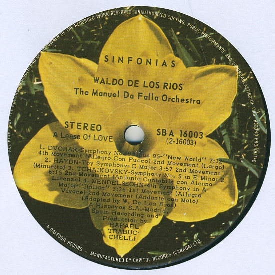 Waldo De Los Rios - Sinfonias (LP) (Mint (M)) - Image 4