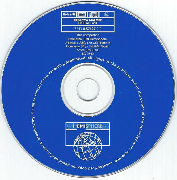 Rebecca Malope - Free At Last (South African Gospel) (CD, Comp) (Near Mint (NM or M-)) - Image 3