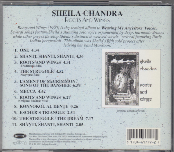 Sheila Chandra - Roots And Wings (CD, Album, RE) (Near Mint (NM or M-)) - Image 2