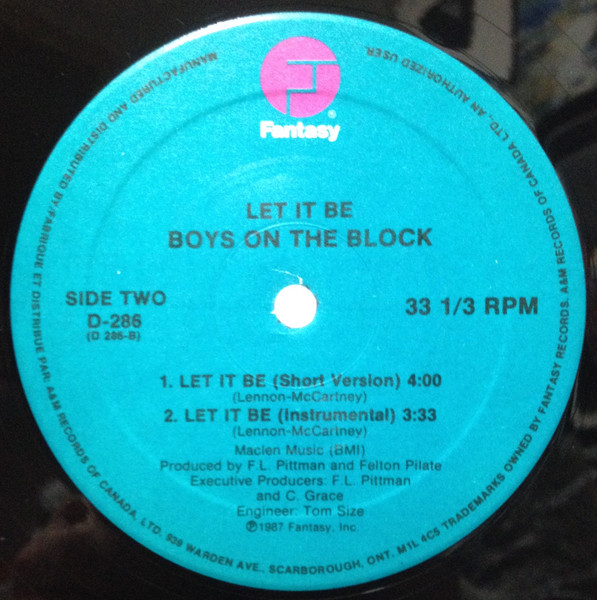 Boys On The Block - Let It Be (12", Single) (Mint (M)) - Image 2