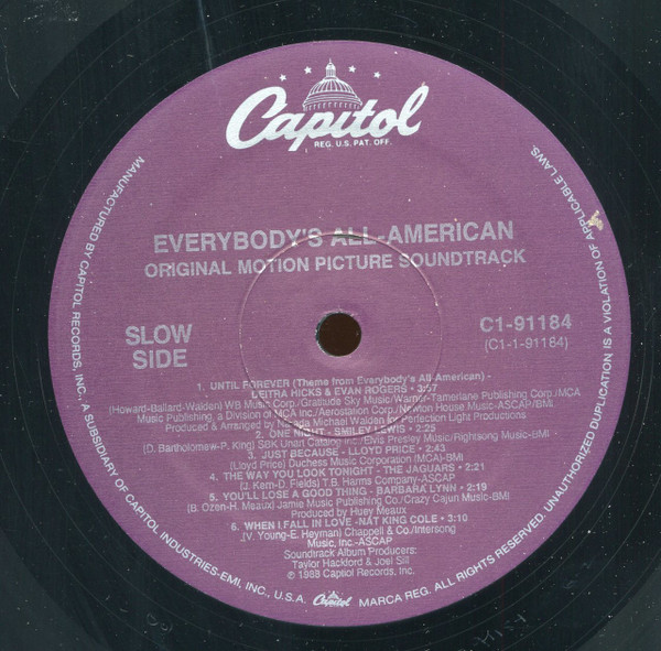 Various - Everybody's All-American (Original Motion Picture Soundtrack) (LP, Comp) (Mint (M)) - Image 3