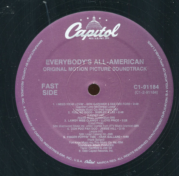 Various - Everybody's All-American (Original Motion Picture Soundtrack) (LP, Comp) (Mint (M)) - Image 4