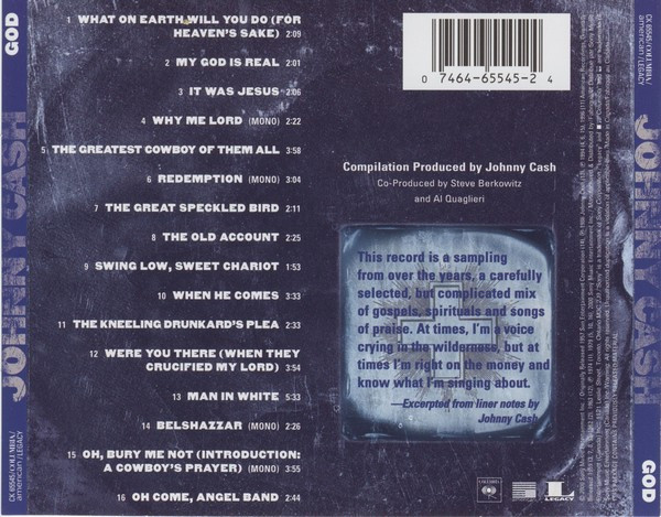 Johnny Cash - God (CD, Comp, Mono) (Mint (M)) - Image 2