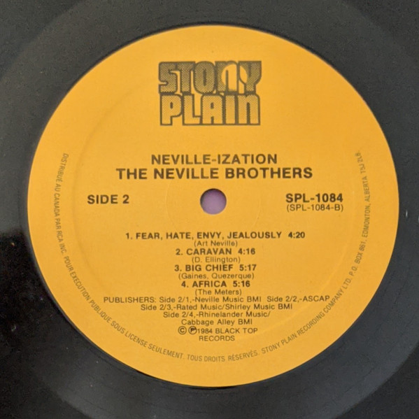 The Neville Brothers - Neville-ization (LP, Album) (Mint (M)) - Image 4