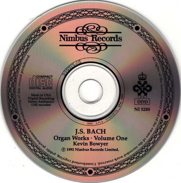 Johann Sebastian Bach, Kevin Bowyer - The Works For Organ Volume 1 (CD, Album) (Near Mint (NM or M-)) - Image 3