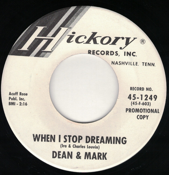 Dean & Mark - There Oughta Be A Law (Bout The Stuff I Saw) / When I Stop Dreaming (7", Single, Promo) (Very Good (VG)) - Image 2