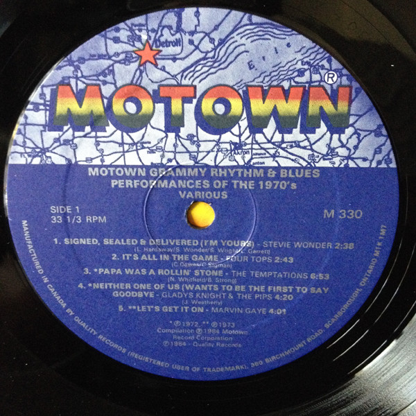 Various - Motown Grammy Rhythm & Blues Performances Of The 70's (LP, Comp) (Mint (M)) - Image 3