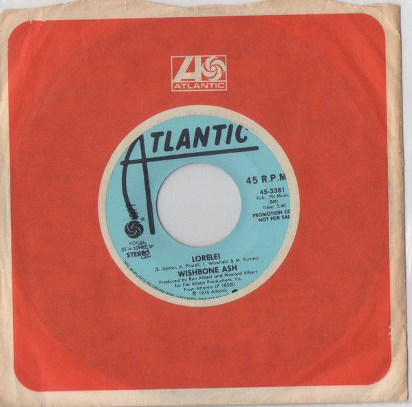 Wishbone Ash - Lorelei / Lorelei (7", Single, Mono, Promo, SP ) (Near Mint (NM or M-)) - Image 3