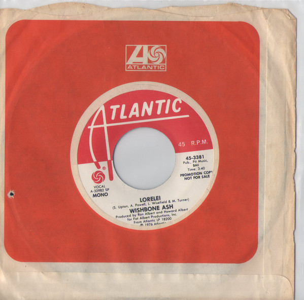 Wishbone Ash - Lorelei / Lorelei (7", Single, Mono, Promo, SP ) (Near Mint (NM or M-)) - Image 4