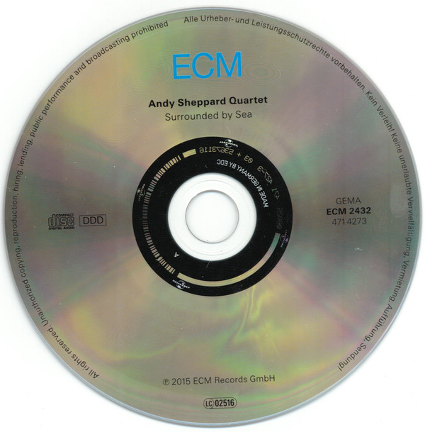 Andy Sheppard Quartet - Surrounded By Sea (CD, Album) (Mint (M)) - Image 5