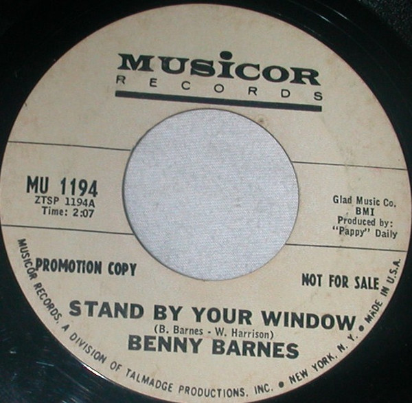Benny Barnes - You're Not There / Stand By Your Window (7", Promo) (Very Good Plus (VG+)) - Image 2