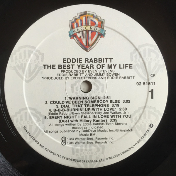 Eddie Rabbitt - The Best Year Of My Life (LP, Album) (Mint (M)) - Image 3