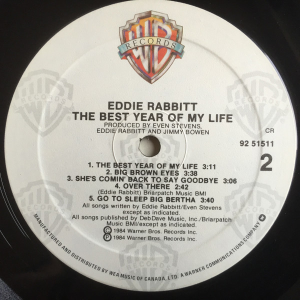 Eddie Rabbitt - The Best Year Of My Life (LP, Album) (Mint (M)) - Image 4