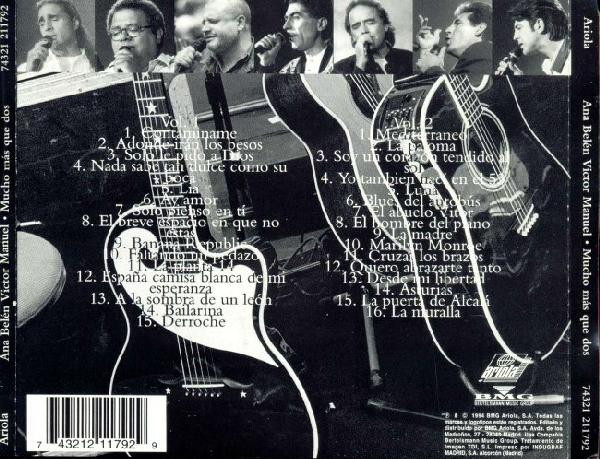 Víctor Manuel, Ana Belén - Mucho Más Que Dos (2xCD, Album) (Near Mint (NM or M-)) - Image 2