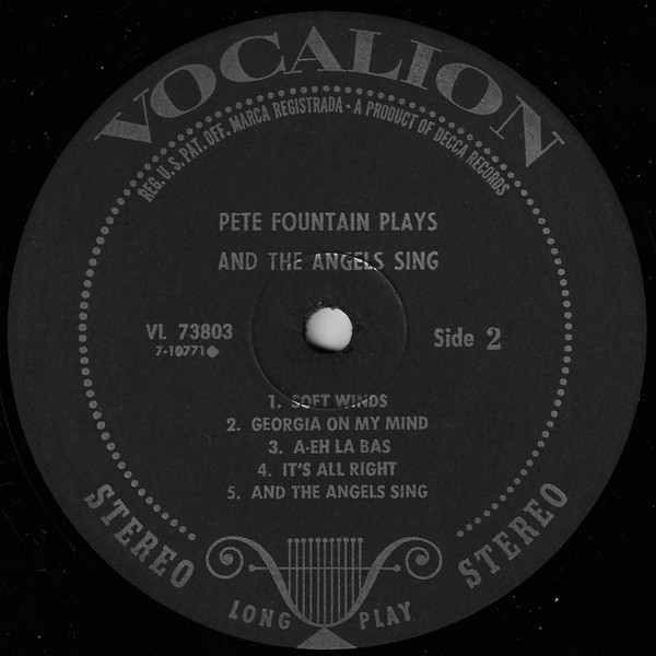 Pete Fountain - Pete Fountain Plays ... And The Angels Sing (LP, Album) (Mint (M)) - Image 4