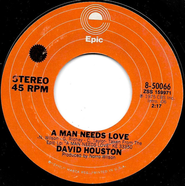 David Houston - A Man Needs Love / Flower Of Love (7") (Very Good Plus (VG+))