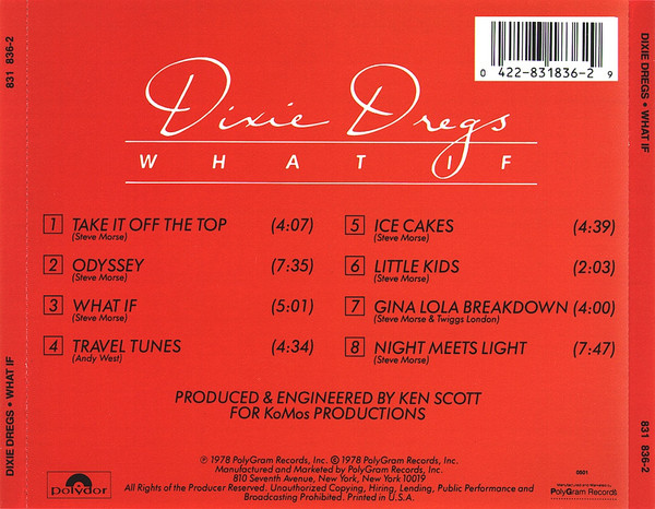 Dixie Dregs - What If (CD, Album, RE, RM) (Mint (M)) - Image 2