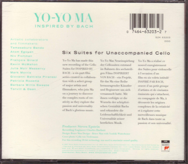 Yo-Yo Ma - The Cello Suites: Inspired By Bach (2xCD, Album) (Near Mint (NM or M-)) - Image 2