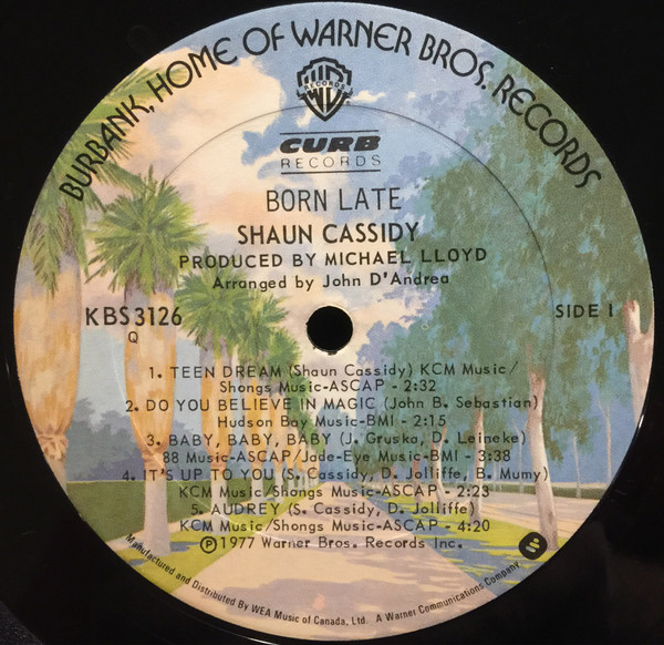Shaun Cassidy - Born Late (LP, Album, Gat) (Mint (M)) - Image 4