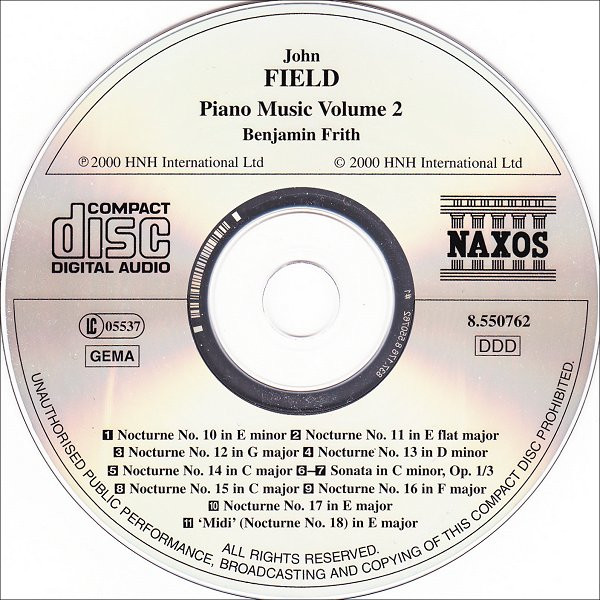 John Field (2) - Benjamin Frith - Piano Music Volume 2 (Nocturnes And Sonatas) (CD, Album) (Near Mint (NM or M-)) - Image 3