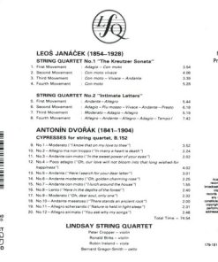 Alternative view of Leoš Janáček / Antonín Dvořák - The Lindsays - The Two String Quartets ("The Kreutzer Sonata" & "Intimate Letters") / Cypresses (CD, RP) (Near Mint (NM or M-))