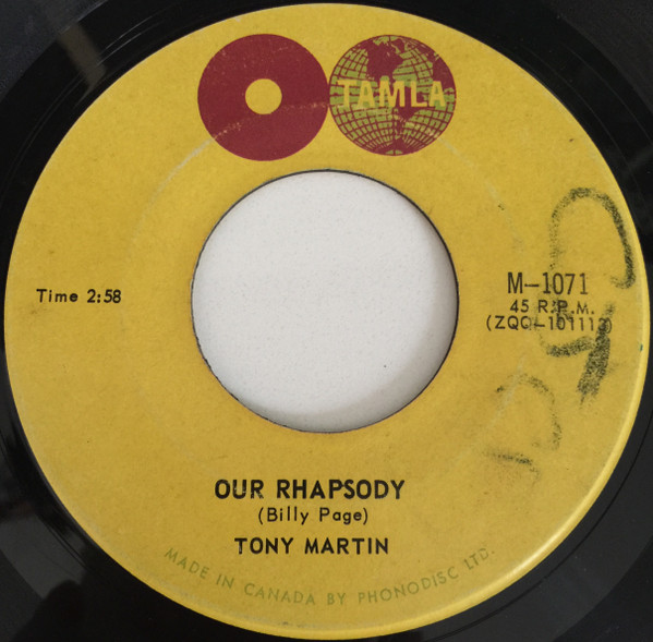 Tony Martin (3) - Talkin' To Your Picture (7", Single) (Very Good Plus (VG+)) - Image 2