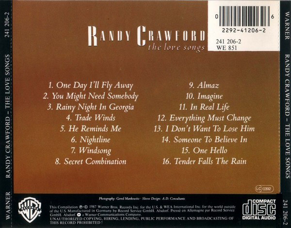 Randy Crawford - The Love Songs (CD, Comp) (Near Mint (NM or M-)) - Image 2