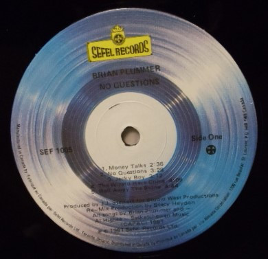 Brian Plummer - No Questions (LP, Album, RE) (Mint (M)) - Image 3