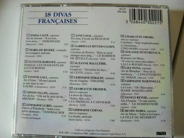 Various - 18 Divas Françaises (CD, Comp) (Near Mint (NM or M-)) - Image 2