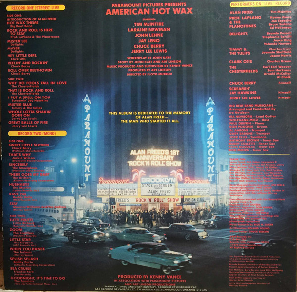 Various - The Original Soundtrack Album From The Paramount Motion Picture "American Hot Wax" (2xLP, Album, Comp) (Mint (M)) - Image 3
