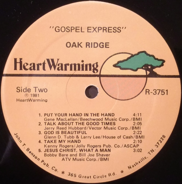 The Oak Ridge Boys - Gospel Express (LP, Album) (Mint (M)) - Image 4