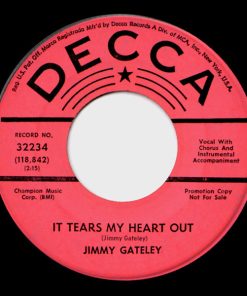 Alternative view of Jimmy Gateley - Don't Come Cryin' To Me / It Tears My Heart Out (7", Single, Promo) (Very Good Plus (VG+))