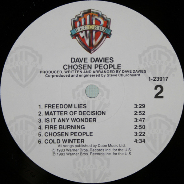 Dave Davies - Chosen People (LP, Album, Spe) (Mint (M)) - Image 4