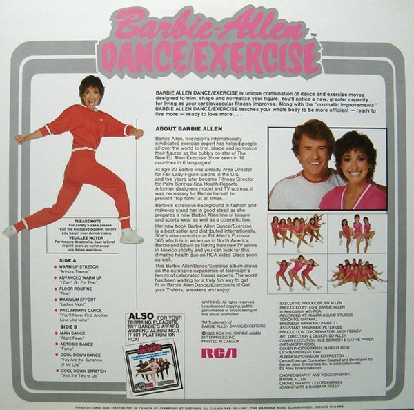 Barbie Allen - Barbie Allen Dance/Exercise (LP, Album) (Mint (M)) - Image 2