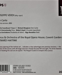Alternative view of Giuseppe Verdi, Orchestra Of The Royal Opera House, Covent Garden, Bernard Haitink - Don Carlo (3xCD + Box, RE) (Near Mint (NM or M-))
