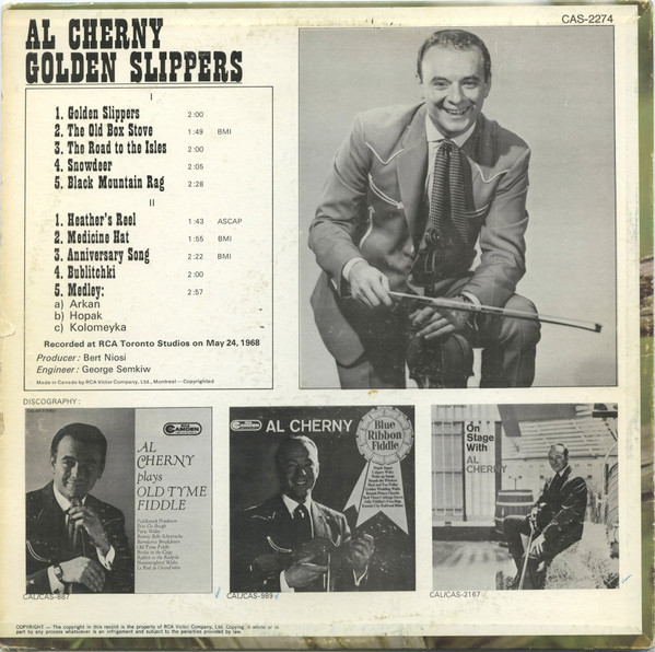 Al Cherny - Golden Slippers (LP, Album) (Mint (M)) - Image 2