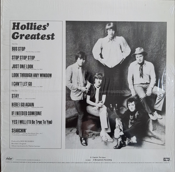 The Hollies - Hollies' Greatest (LP, Comp, Mono, RE) (Mint (M)) - Image 2