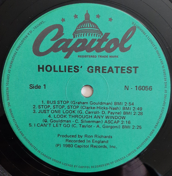 The Hollies - Hollies' Greatest (LP, Comp, Mono, RE) (Mint (M)) - Image 3