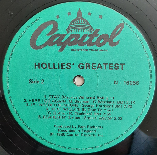The Hollies - Hollies' Greatest (LP, Comp, Mono, RE) (Mint (M)) - Image 4