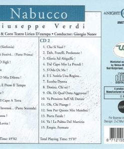 Giuseppe Verdi, Compagnia E Coro Del Teatro Lirico D'Europa , Conductor: Giorgio Notev - Nabucco (2xCD, Album) (Near Mint (NM or M-)) - Image 3