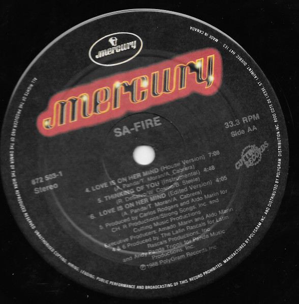 Safire - Thinking Of You (12", Single) (Mint (M)) - Image 4
