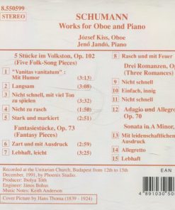 Alternative view of Robert Schumann, József Kiss, Jenö Jandó - Works For Oboe And Piano (CD, Album) (Near Mint (NM or M-))