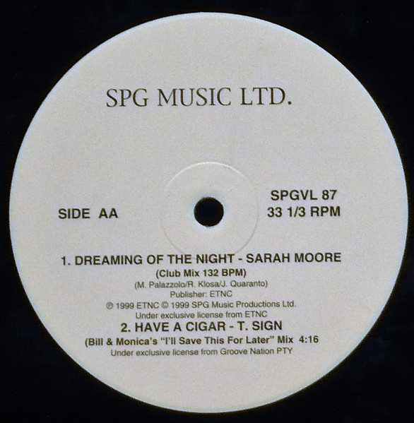 Anita Ross / Sarah Moore (4) / T.Sign - Smile 'N Shine / Dreaming Of The Night / Have A Cigar (12", Single) (Mint (M)) - Image 2