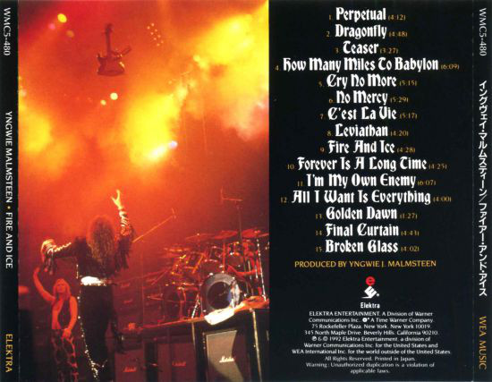 Yngwie Malmsteen - Fire & Ice (CD, Album) (Mint (M)) - Image 2