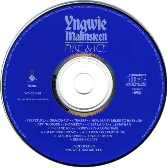 Yngwie Malmsteen - Fire & Ice (CD, Album) (Mint (M)) - Image 3
