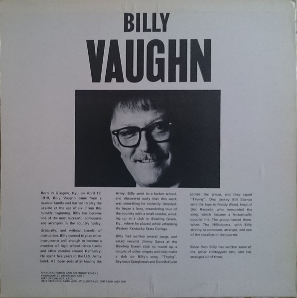 Billy Vaughn - Golden Hits: The Best Of Billy Vaughn (LP, Album, Comp) (Mint (M)) - Image 2