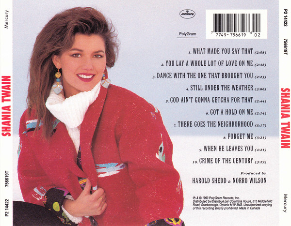 Shania Twain - Shania Twain (CD, Album, Club) (Near Mint (NM or M-)) - Image 2